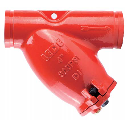 Y strainer with grooved end